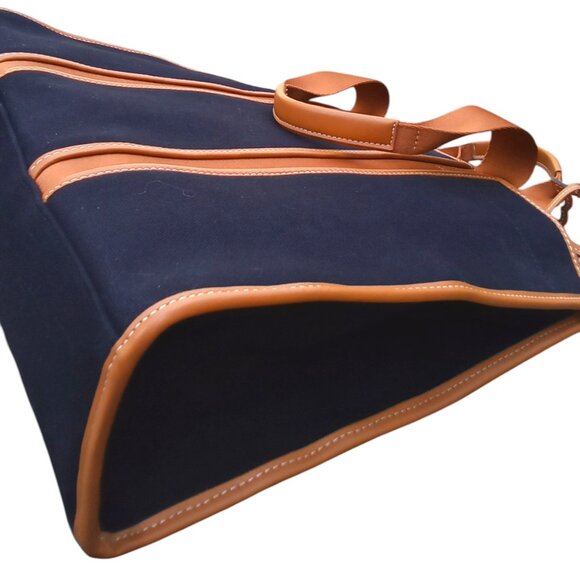 Tory Burch NEW Black & Tan Twill Tote Bag w removable interior Pouch $398 - Picture 8 of 11